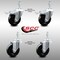 Service Caster 4 Inch SS Hard Rubber Swivel 10mm Threaded Stem Caster Lock Brake SCC, 2PK SCC-SSTSTTL20S414-HRS-M1015-2-S-2 - alternate 1